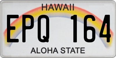 HI license plate EPQ164