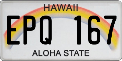 HI license plate EPQ167
