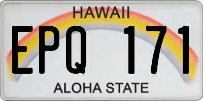 HI license plate EPQ171