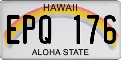 HI license plate EPQ176