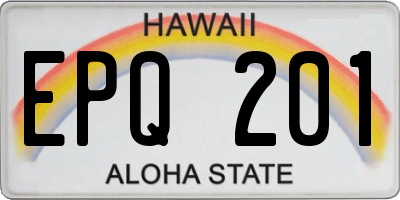 HI license plate EPQ201