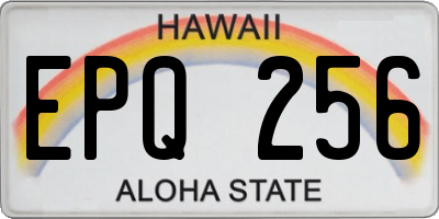 HI license plate EPQ256