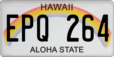 HI license plate EPQ264