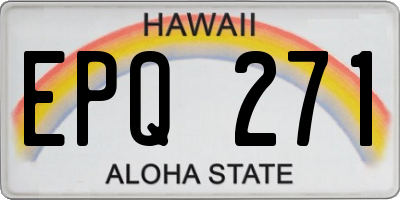 HI license plate EPQ271