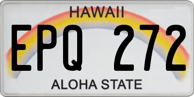HI license plate EPQ272