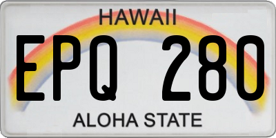 HI license plate EPQ280