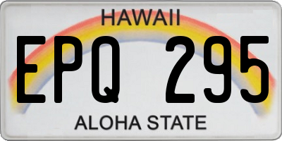 HI license plate EPQ295
