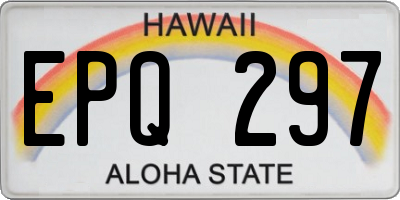 HI license plate EPQ297
