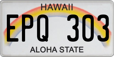 HI license plate EPQ303