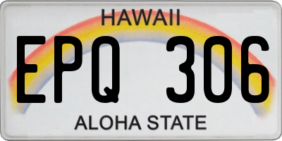 HI license plate EPQ306