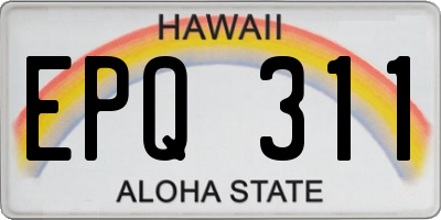 HI license plate EPQ311