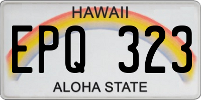 HI license plate EPQ323