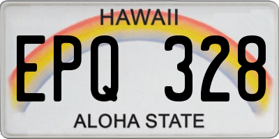 HI license plate EPQ328
