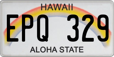 HI license plate EPQ329