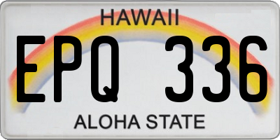 HI license plate EPQ336