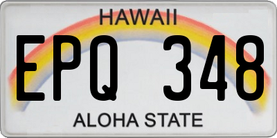 HI license plate EPQ348