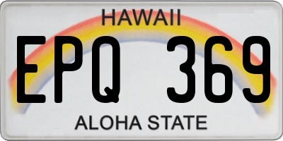 HI license plate EPQ369