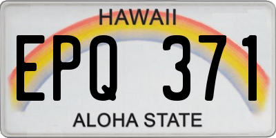 HI license plate EPQ371