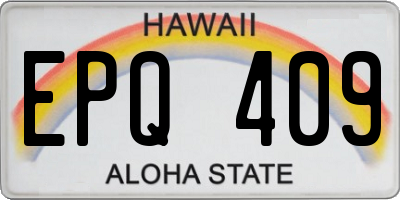 HI license plate EPQ409
