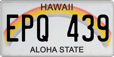 HI license plate EPQ439