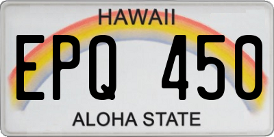 HI license plate EPQ450