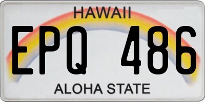 HI license plate EPQ486
