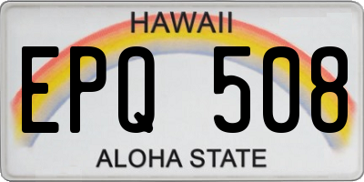 HI license plate EPQ508