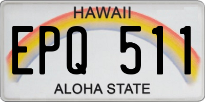 HI license plate EPQ511
