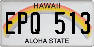 HI license plate EPQ513