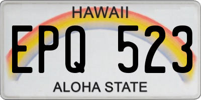 HI license plate EPQ523