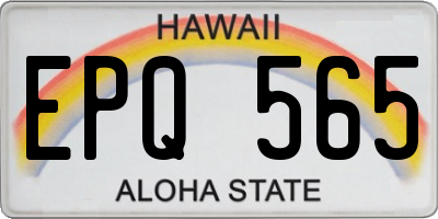 HI license plate EPQ565