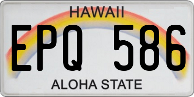 HI license plate EPQ586