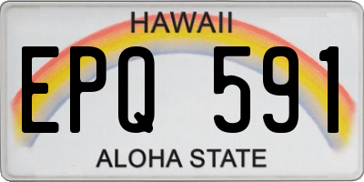 HI license plate EPQ591