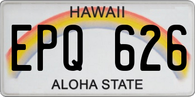 HI license plate EPQ626
