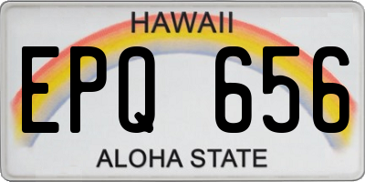 HI license plate EPQ656
