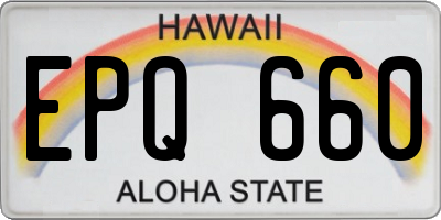 HI license plate EPQ660
