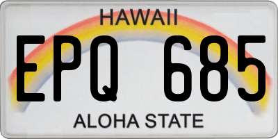 HI license plate EPQ685