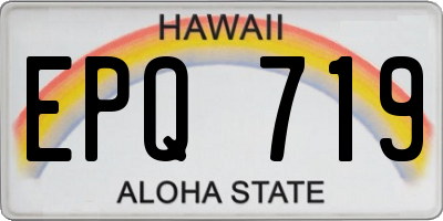 HI license plate EPQ719