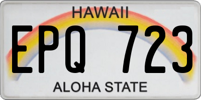 HI license plate EPQ723