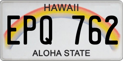 HI license plate EPQ762