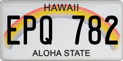 HI license plate EPQ782