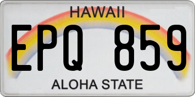 HI license plate EPQ859