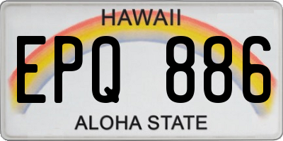 HI license plate EPQ886