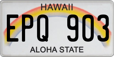 HI license plate EPQ903