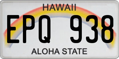 HI license plate EPQ938