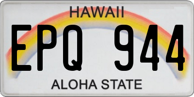 HI license plate EPQ944