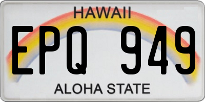 HI license plate EPQ949