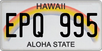 HI license plate EPQ995