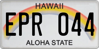 HI license plate EPR044