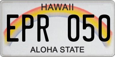 HI license plate EPR050